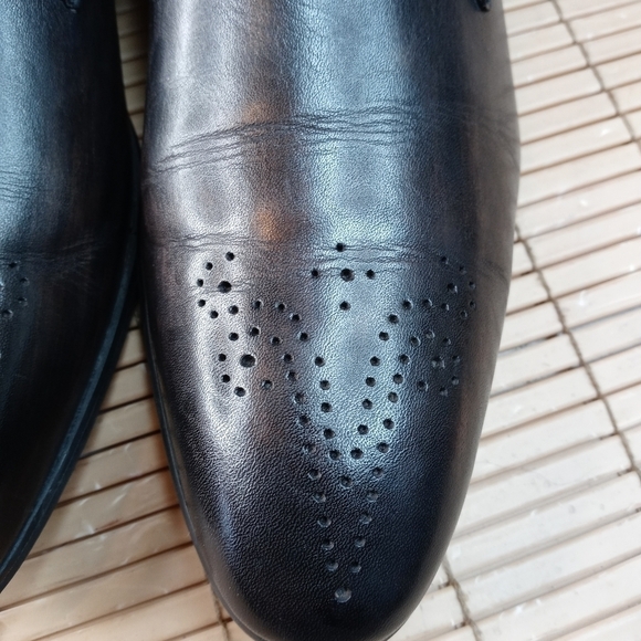 J.M. Weston Men\'s Brogue Monk strap black leather Shoes EU 42. US 9M. Made in Fr main image 10